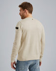 PME LEGEND PULLOVER R-NECK SOFT BLEND BONE WHITE