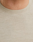 PME LEGEND PULLOVER R-NECK SOFT BLEND BONE WHITE