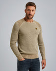 PME LEGEND PULLOVER R-NECK COTTON RIB MELEE KNIT SENECA ROCK
