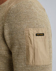 PME LEGEND PULLOVER R-NECK COTTON RIB MELEE KNIT SENECA ROCK