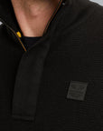 PME LEGEND PULLOVER HALF ZIP COTTON KNIT BLACK