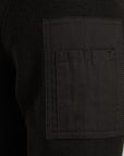 PME LEGEND PULLOVER HALF ZIP COTTON KNIT BLACK