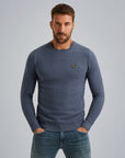 PME LEGEND PULLOVER R-NECK COTTON MOULINE VINTAGE INDIGO