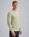 PME LEGEND PULLOVER R-NECK COTTON MOULINE DESERT SAGE