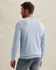 PME LEGEND PULLOVER R-NECK COTTON MODAL PLACID BLUE