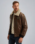 PME LEGEND JACK FLIGHT JACKET HUDSON BUFF CARWAN BROWN