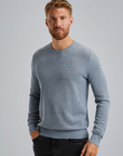 PME LEGEND SWEATER COTTON MODAL STRUCTURE ASHLEIGH BLUE
