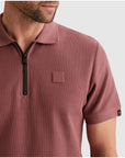 PME LEGEND POLO WAFFLE STRUCTURE PIQUE ROAN ROUGE