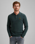 PME LEGEND POLO STRUCTURE KNIT SWEATER STARGAZER