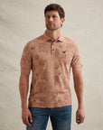 PME LEGEND POLO SLUB JERSEY ALL OVER PRINT ROSE DAWN