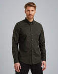 PME LEGEND OVERHEMD ALLOVER PRINT COTTON STRETCH BELUGA