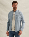 PME LEGEND OVERHEMD WITH STITCHING DETAILS SHIRT BLEACH DENIM