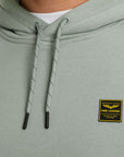 PME LEGEND SWEATER HOODED 3T CROSS TERRY SILVER BLUE