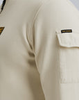 PME LEGEND SWEATER HALF ZIP INTERLOCK JERSEY BONE WHITE