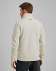 PME LEGEND VEST ZIP JACKET JACQUARD INTERLOCK SWEAT BONE WHITE MELEE