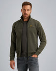 PME LEGEND VEST SWEAT JACKET JACQUARD WITH ZIPPER GREEN