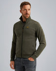 PME LEGEND VEST SWEAT JACKET JACQUARD WITH ZIPPER GREEN