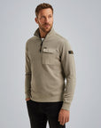 PME LEGEND PULLOVER HALF ZIP KNIT LOOK JERSEY SENECA ROCK