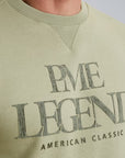 PME LEGEND SWEATER CREWNECK 3T CROSS FLEECE DESERT SAGE