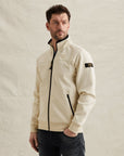 PME LEGEND VEST ZIP JACKET INTERLOCK SWEAT BONE WHITE