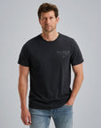 PME LEGEND T-SHIRT R-NECK MELANGE JERSEY CARBON
