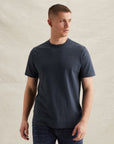 PME LEGEND T-SHIRT R-NECK JACQUARD STRIPED MOOD INDIGO