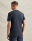 PME LEGEND T-SHIRT R-NECK JACQUARD STRIPED MOOD INDIGO