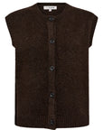 A-VIEW GILET RENA KNIT VEST DARK BROWN