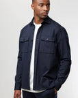 GENTI OVERSHIRT RELAXED DYNAMIC NAVY