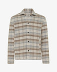 GENTI OVERSHIRT MONOGRAM WOOL MIX CHECK BROWN