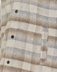 GENTI OVERSHIRT MONOGRAM WOOL MIX CHECK BROWN