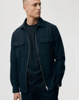 GENTI OVERSHIRT OAKS VISCOSE STRETCH DARKBLUE