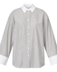 SISTERS POINT BLOUSE VISKA-SH1 GREY/BROWN STRIPE
