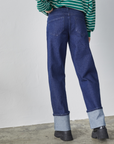 SISTERS POINT JEANS ONEA-TURNUP UNWASHED DENIM
