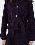 COSTER COPENHAGEN JAS DENIM JACKET DARK BLUE/BORDEAUX