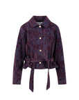 COSTER COPENHAGEN JAS DENIM JACKET DARK BLUE/BORDEAUX