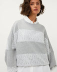 STUDIO AMAYA SWEATER LACE OVERSIZED GREY