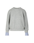COSTER COPENHAGEN SWEATER MET MOUWDETAILS GREY MELANGE