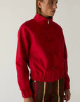 LAAGAM JAS SYLVIE BOMBER JACKET RED