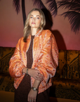 STUDIO AMAYA JAS ALICE BOMBERJACKET MULTI PRINT ORANGE