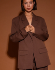 STUDIO AMAYA BLAZER PUCK BROWN