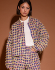 STUDIO AMAYA BLAZER FLEUR BOMBER BOUCLE MULTI COLOR