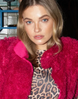 STUDIO AMAYA BODYWARMER SUVI GILET FLUFFY FUCHSIA