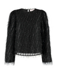 STUDIO AMAYA TOP VELVET BLOUSE GLITTER BLACK
