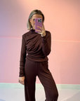 STUDIO AMAYA TOP BO LONGSLEEVE BROWN