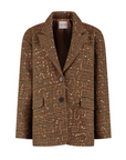 STUDIO AMAYA BLAZER MIDNIGHT MULTIPRINT BROWN