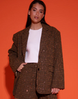 STUDIO AMAYA SHORT GLOW MULTIPRINT BROWN