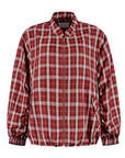STUDIO AMAYA BOMBER CHECK JACKET/BLOUSE OVERSIZED RED