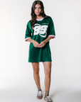 COLOURFUL REBEL JURK LIVA FOOTBALL TEE DRESS SS GREEN