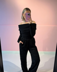 STUDIO AMAYA TOP EMBER OFF SHOULDER BLACK
